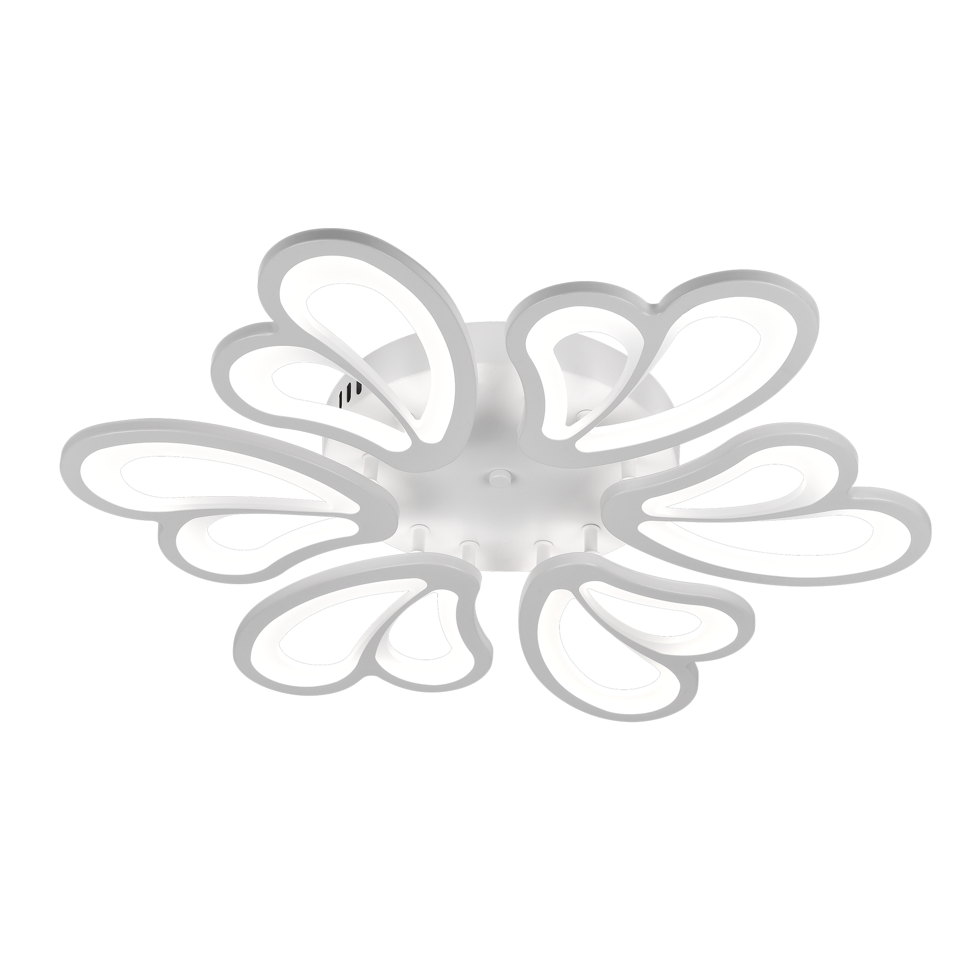 Lampadario a LED con telecomando BLOSSOM 78W, 6 Petali, Diametro 60cm, Luce Fredda/Calda/Neutra, Dimmerabile, Lampadario a LED Bianco con telecomando Titolo predefinito Alessandro Design