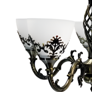 Lampadario rustico COTTAGE, 5XE27, bronzo antico, candelabri classici in metallo e vetro Titolo predefinito Alessandro Design