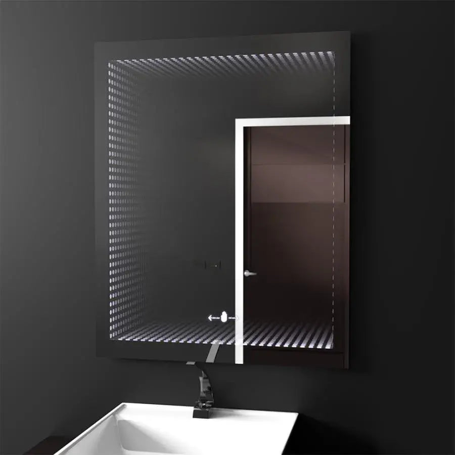 Specchio LED rettangolare, 60x80cm, Morrin Sensor MotionGlow Marcello, Specchi Effetto 3D Marcello Titolo predefinito Alessandro Design