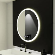 Specchio rotondo a LED, 70 cm, Elysee MotionGlow Marcello, sistema antiappannamento, orologio e termometro, specchi Dimabila Marcello Titolo predefinito Alessandro Design
