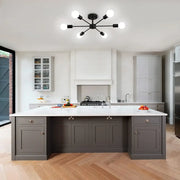 Lustra Mikkos 6XE27, diametru 49cm, Negru Lustre Moderne Default Title Alessandro Design