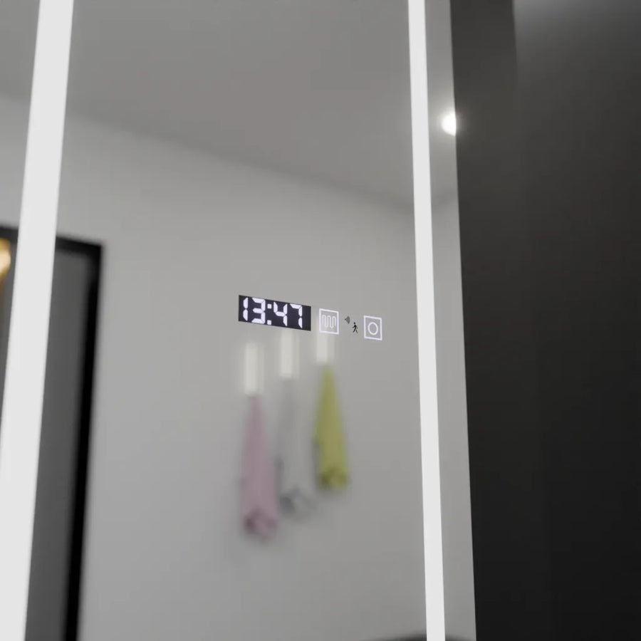 Oglinda LED Rectangulara, 45x140cm, Giulia Senzor Radar Marcello, Sistem Dezaburire, Ceas & Termometru, Dimabila, Dressing Couture Oglinzi Dressing Default Title Alessandro Design