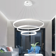Lampadario LED a Sospensione con Telecomando SERENA 85W, 60cm, 3 Cerchi, Luce Fredda/Calda/Neutra, Dimmerabile, Bianco, Lampadario LED con Telecomando Regolabile in Altezza Titolo predefinito Alessandro Design