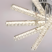 Lampadario LED con telecomando LUELLA 79W 5 Elementi, Lineare, Luce Fredda/Calda/Neutra, Dimmerabile, Cristallo Argento Lampadario LED Titolo predefinito Alessandro Design