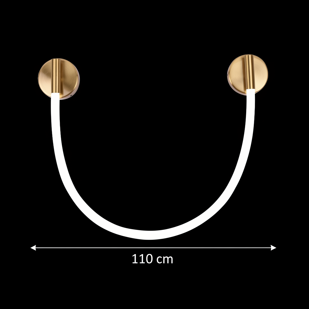 Lampada da parete a LED, 110 cm, 3000K/4000K/6000K, Lampada da parete per interni color oro Titolo predefinito Alessandro Design