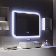 CLARIVO LED Specchio Rettangolare, 80X60cm, Touch, Sistema Demister Specchi Korman E Titolo predefinito Alessandro Design