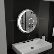 Specchio rotondo a LED, 60 cm, Orbis Touch, sistema Demister, specchi dimmerabili Korman E Titolo predefinito Alessandro Design