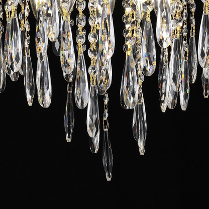 Candelabru Cristal LUMIRA Eleganza , 5x E14, Diametru 48cm, Auriu Lucios Candelabre Cristal Default Title Alessandro Design