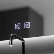 Specchio LED mezzaluna, 60x54, Soluna Touch, Sistema Demister, Specchi Dimmerabili Korman E Titolo predefinito Alessandro Design