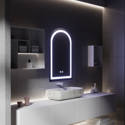 Specchio Touch LED con Funzione Disappannante, Specchi 80x50cm Korman E Titolo predefinito Alessandro Design