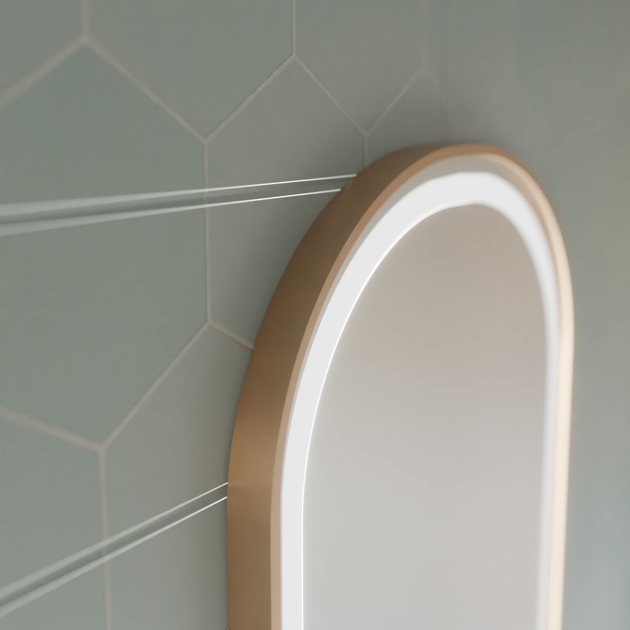 Oglinda LED Touch Impora Sistem Dezaburire 50x80 cm Rama Rose Gold Oglinzi Korman E Default Title Alessandro Design