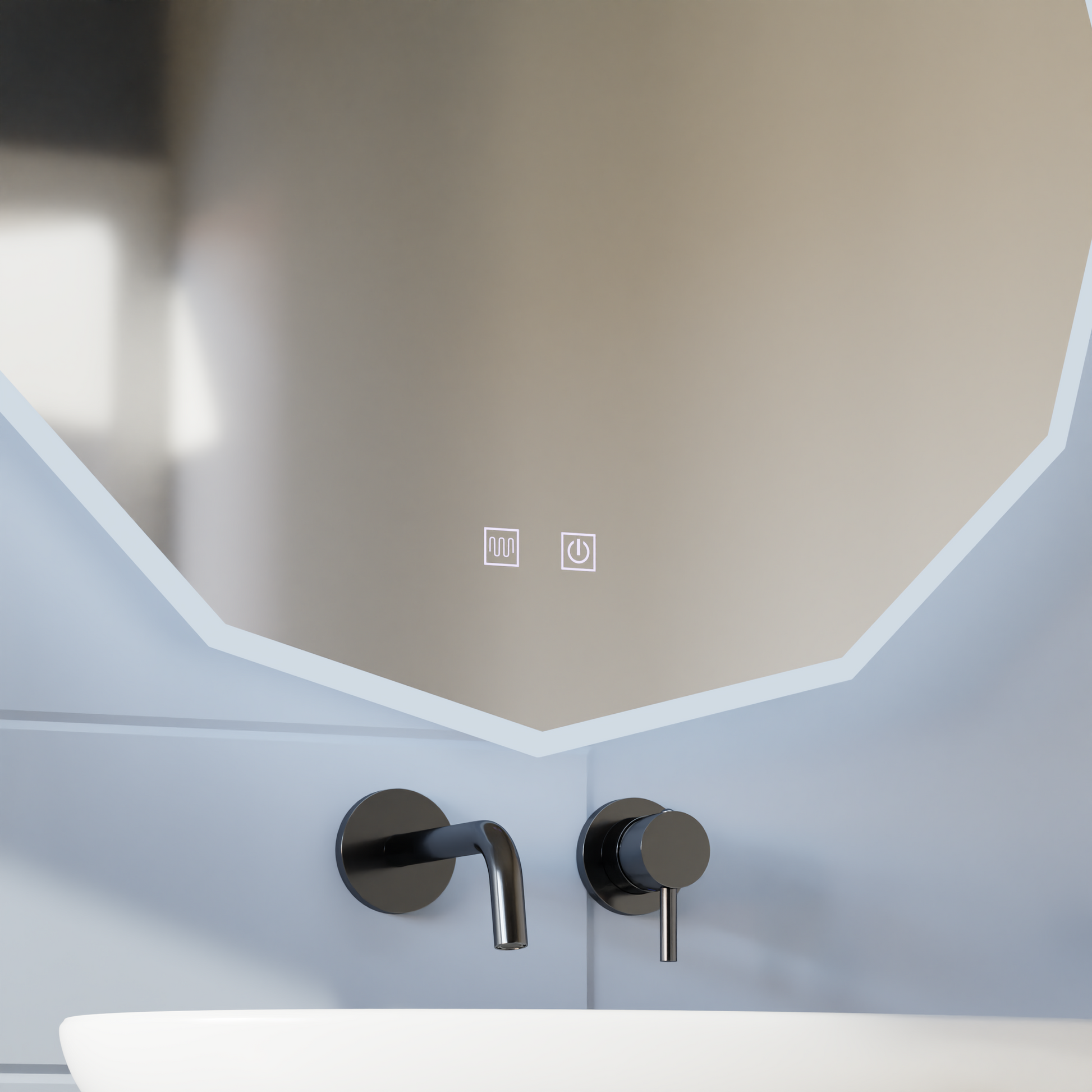 Oglinda LED Rotunda, 80cm, VIVO Touch, Sistem Dezaburire, Dimabila Oglinzi Korman E Default Title Alessandro Design