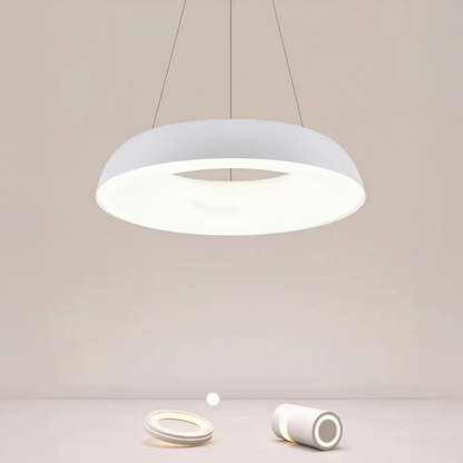 Lustra LED suspendata cu Telecomanda CHIARA, 73W, Lumina Rece/Calda/Neutra, Dimabila, Alb Lustre LED cu Telecomanda Default Title Alessandro Design