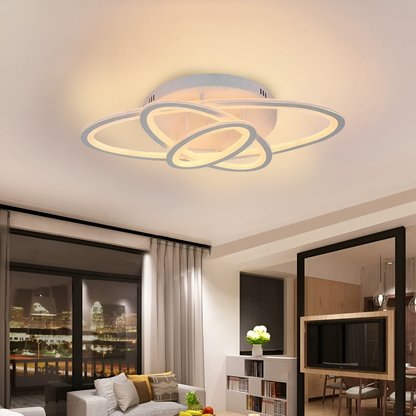 Lampadario a LED con telecomando TIANA 78W, 3 Ellipse, Luce Fredda/Calda/Neutra, Dimmerabile, Lampadario a LED Bianco con telecomando Titolo predefinito Alessandro Design
