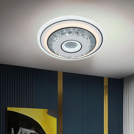 Lustra LED cu cristal MITA 28W, Diametru 20cm, Rotunda, lumina Rece/Calda/Neutra, Alb Lustre LED Default Title Alessandro Design