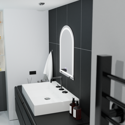 Specchio ad arco LED 60x80cm, Arco Touch, Sistema Demister, Specchi Dimmerabili Korman E Titolo predefinito Alessandro Design