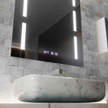 Oglinda LED Touch Erich S86/60X80 Sistem Dezaburire, Ceas si Temperatura 60x80 cm Oglinzi Korman S Default Title Alessandro Design