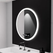 Specchio rotondo a LED, 70 cm, Elysee MotionGlow Marcello, sistema antiappannamento, orologio e termometro, specchi Dimabila Marcello Titolo predefinito Alessandro Design