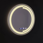 Specchio rotondo a LED, 60 cm, sensore MotionGlow Consuel Marcello, sistema antiappannamento, orologio e termometro, specchi dimmerabili Marcello Titolo predefinito Alessandro Design