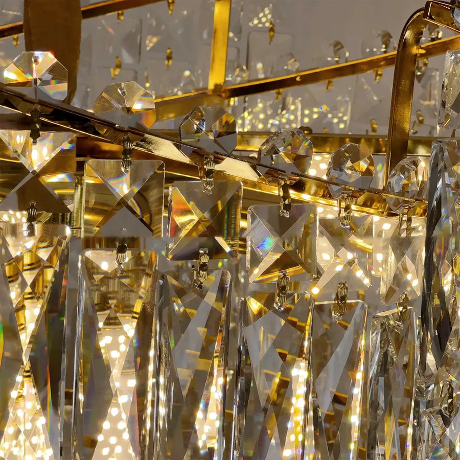 Lampadario di cristallo TOPKAPI Eleganza 8x E14, diametro 49 cm, oro lucido, altezza regolabile Lampadari di cristallo Titolo predefinito Alessandro Design