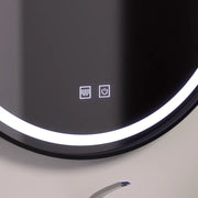 Specchio rotondo a LED 60 cm, Lucea Touch, sistema antiappannamento, specchio da bagno dimmerabile con LED e antiappannamento Titolo predefinito Alessandro Design