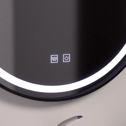 Specchio rotondo a LED 60 cm, Lucea Touch, sistema antiappannamento, specchio da bagno dimmerabile con LED e antiappannamento Titolo predefinito Alessandro Design