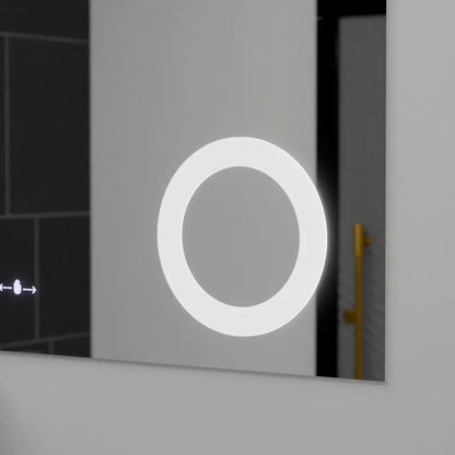 Specchio rettangolare a LED, 120x80 cm, ABSOLU MotionGlow Marcello, sistema di disappannamento, orologio e termometro, lente d'ingrandimento cosmetica, specchi dimmerabili Marcello Titolo predefinito Alessandro Design