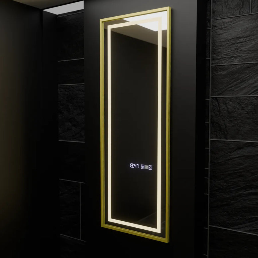 Oglinda LED Rectangulara, 45x140cm, Elena Senzor Radar Marcello, Sistem Dezaburire, Ceas & Termometru, Dimabila, Dressing Couture Oglinzi Dressing Default Title Alessandro Design