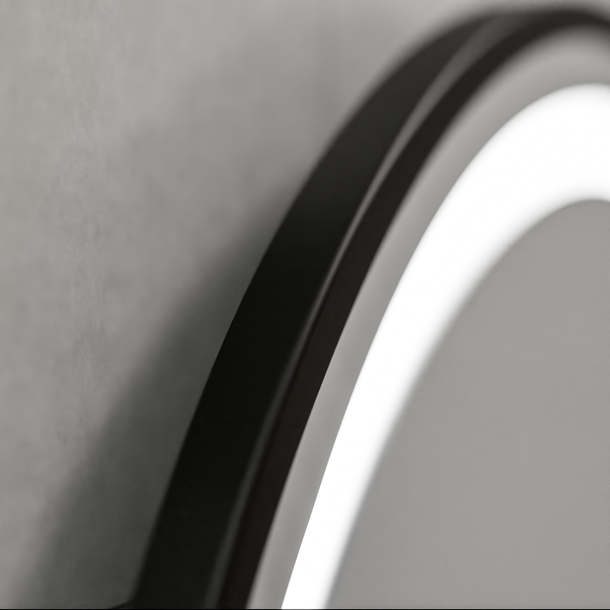 Specchio rotondo a LED, 100 cm, Celeste Majesté Noir MotionGlow Marcello, sistema antiappannamento, orologio e termometro, specchi dimmerabili Marcello Titolo predefinito Alessandro Design