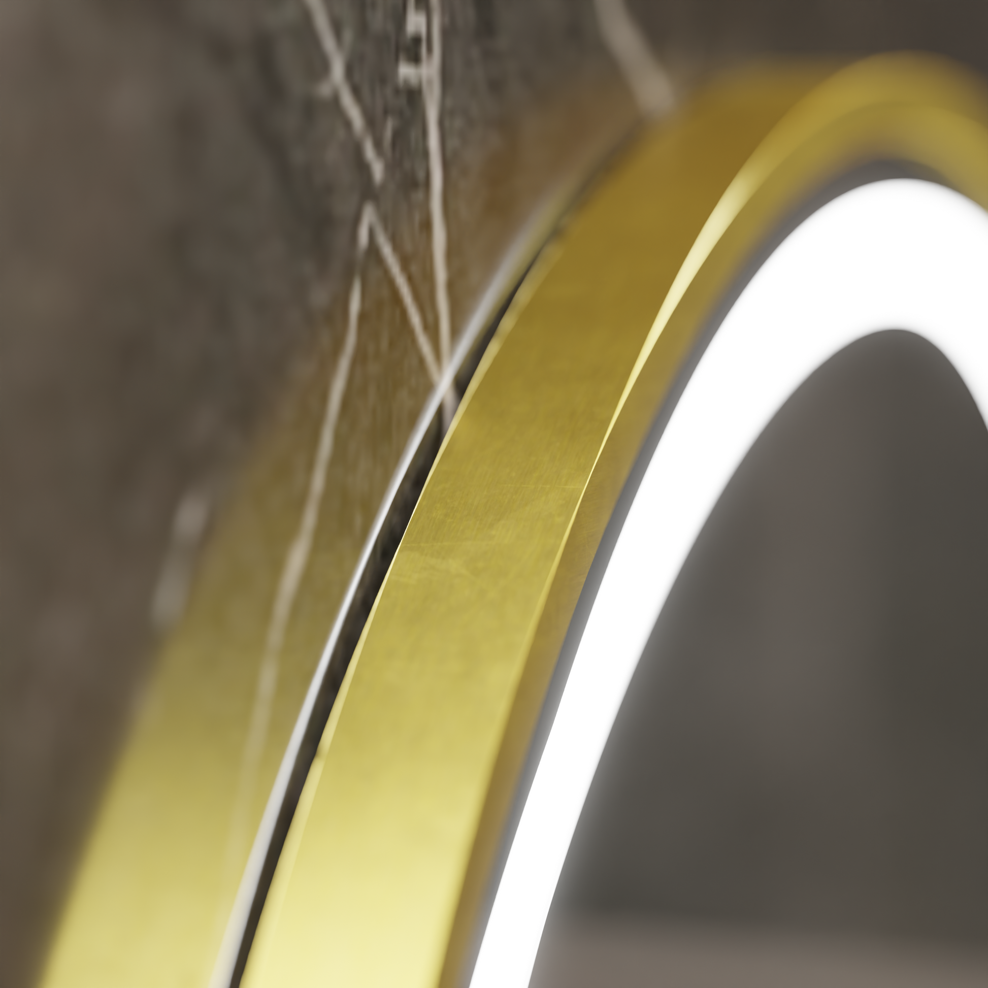 Specchio rotondo a LED, 80 cm, Celeste Royale Gold MotionGlow Marcello, sistema antiappannamento, orologio e termometro, specchi dimmerabili Marcello Titolo predefinito Alessandro Design