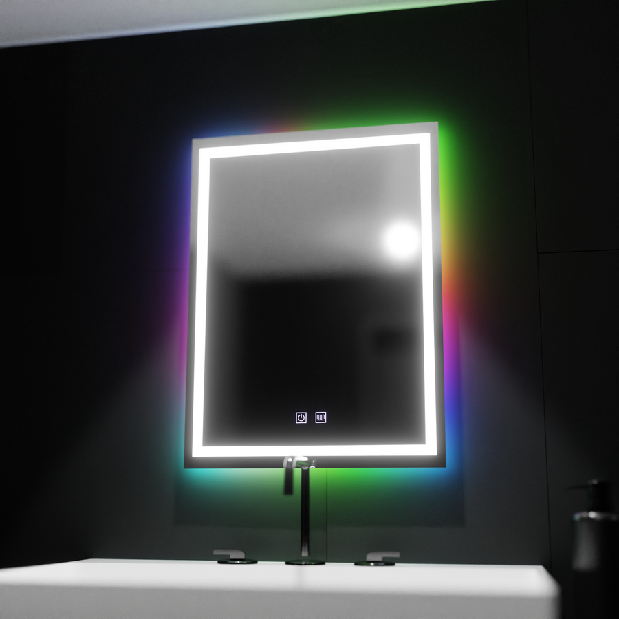 Specchio Rettangolare LED 60X80cm, Spectrum Touch, RGB, Sistema Disappannante Specchi Korman E Titolo predefinito Alessandro Design
