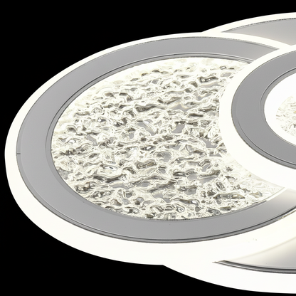 KOMPACTO Lampadario LED 47W, 3 Cerchi, Luce Fredda/Calda/Neutra, Lampadari LED Bianchi Titolo predefinito Alessandro Design