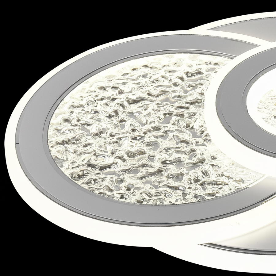 KOMPACTO Lampadario LED 47W, 3 Cerchi, Luce Fredda/Calda/Neutra, Lampadari LED Bianchi Titolo predefinito Alessandro Design