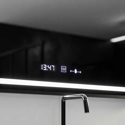 Oglinda LED Rectangulara, 120x80cm, Verite Majeste Noir Motion Glow Marcello, Sistem Dezaburire, Ceas & Termometru, Dimabila Oglinzi Marcello Default Title Alessandro Design