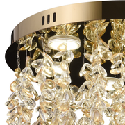 Candelabru LED Cristal LLC213/400GD Rotund, 22W, Lumina Rece/Calda/Neutra, Cristal, Auriu Candelabre Cristal Default Title Alessandro Design
