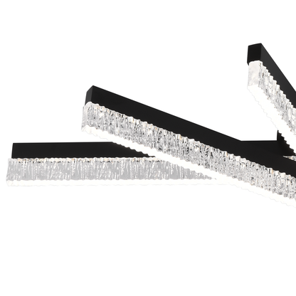 Lustra LED cu Telecomanda LT179/5BK, 68W, 5 Elemente, Lumina Rece/Clada/Neutra, Dimabila, Negru Lustre LED cu Telecomanda Default Title Alessandro Design