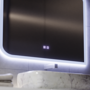 CLARIVO LED Specchio Rettangolare, 80X60cm, Touch, Sistema Demister Specchi Korman E Titolo predefinito Alessandro Design