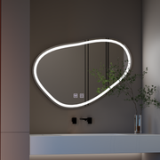 Quassare LED Touch Specchio, Sistema Demister 90x65 cm Specchi Korman E Titolo predefinito Alessandro Design