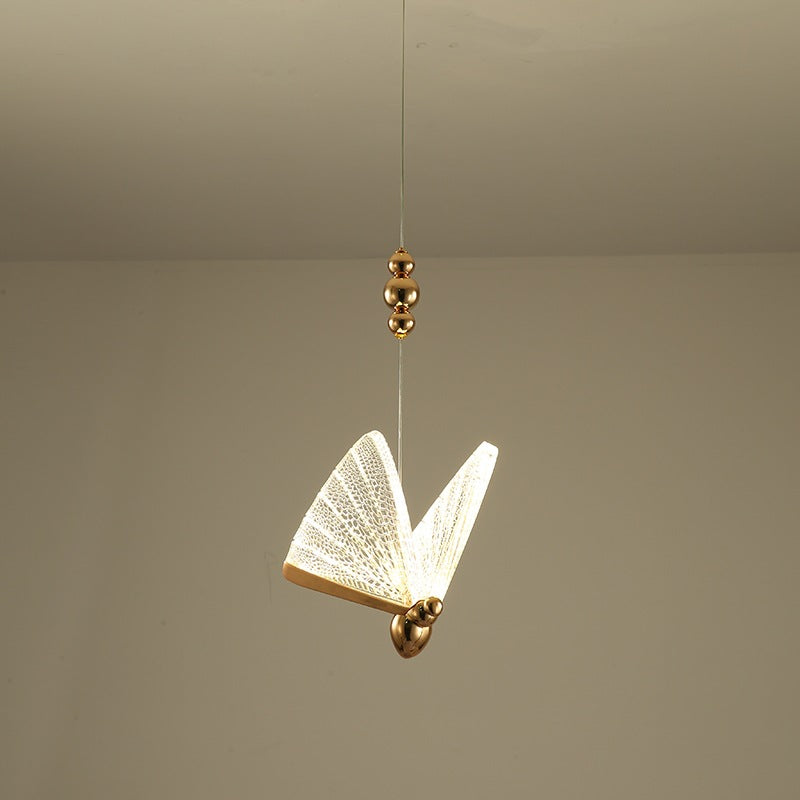 Lampada a sospensione LED a farfalla in acrilico 9W, luce calda/neutra/fredda 3000K/4000K/6000K, oro, metallo e acrilico, lampadari a LED regolabili in altezza Titolo predefinito Alessandro Design