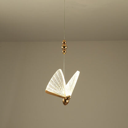 Lampada a sospensione LED a farfalla in acrilico 9W, luce calda/neutra/fredda 3000K/4000K/6000K, oro, metallo e acrilico, lampadari a LED regolabili in altezza Titolo predefinito Alessandro Design