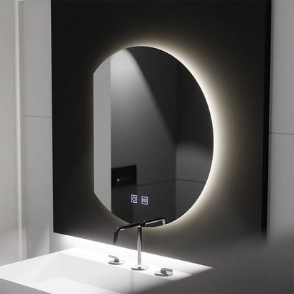 Specchio Semiluna LED 54x60, Arcana Touch, Sistema Demister, Dimmerabile