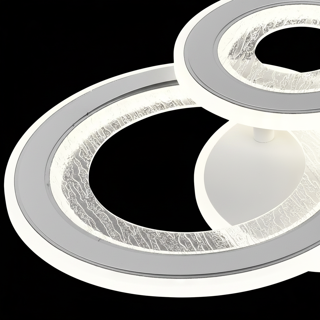 Lampadario LED 53W, 3 Cerchi, Luce Fredda/Calda/Neutra, Lampadari LED Bianchi Titolo predefinito Alessandro Design