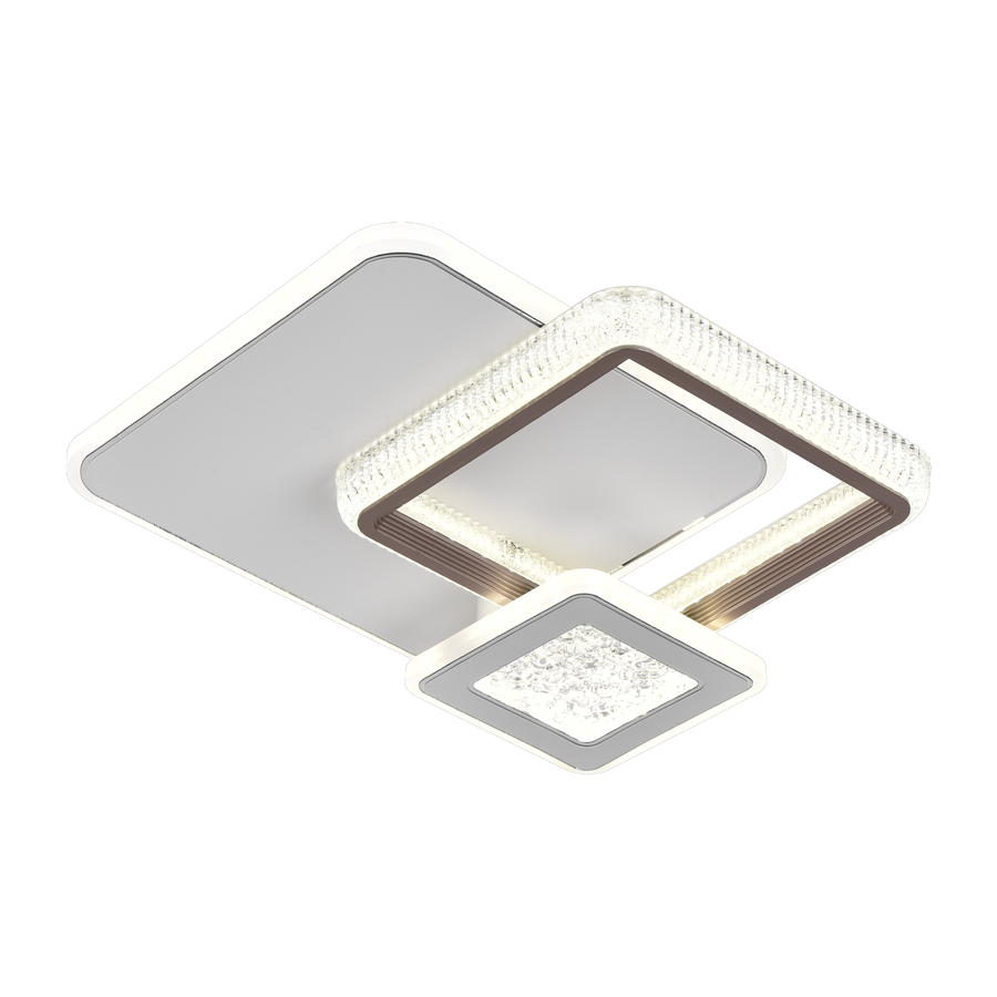 Lampadario LED NYXORA 51W, 3 Quadrati, Luce Fredda/Calda/Neutra, Lampadari LED Bianchi Titolo predefinito Alessandro Design
