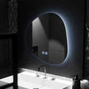 Specchio organico a LED 60x60 cm, Duna Touch, sistema Demister, specchi dimmerabili Korman E Titolo predefinito Alessandro Design