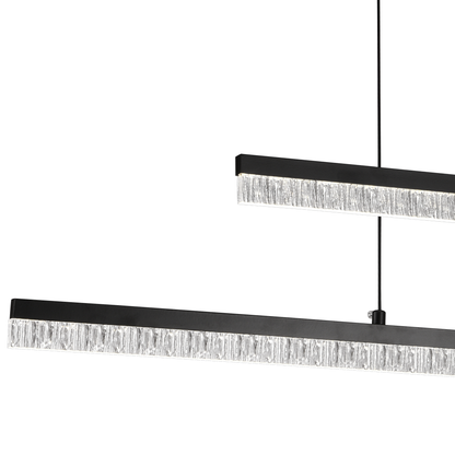 Lustra LED Suspendata cu Telecomanda, STRATA, 2 elemente, 37W, Lumina 3000/4000/6000K, Negru, Inaltime Reglabila Lustre LED cu Telecomanda Default Title Alessandro Design