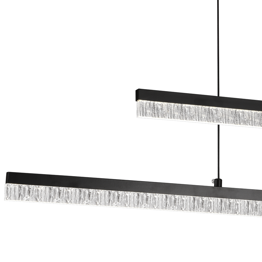 Lustra LED Suspendata cu Telecomanda, STRATA, 2 elemente, 37W, Lumina 3000/4000/6000K, Negru, Inaltime Reglabila Lustre LED cu Telecomanda Default Title Alessandro Design