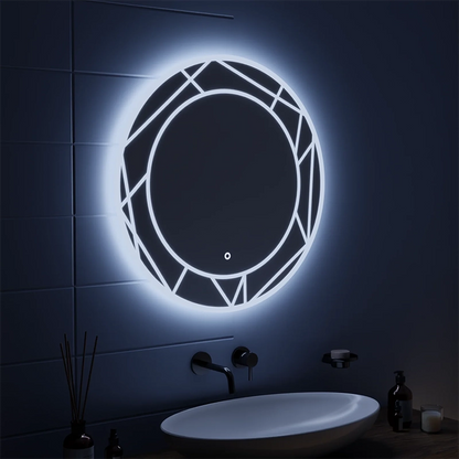 Specchio touch ASTRIX LED, 60 cm, 6000 K, dimmerabile, sistema antiappannamento