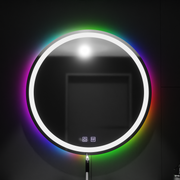 Specchio LED rotondo 60 cm, Spectrum Touch, RGB, Sistema Demister Specchi Korman E Titolo predefinito Alessandro Design