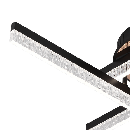 Lustra LED cu Telecomanda LT179/4BK, 34W, 4 Elemente, Lumina Rece/Clada/Neutra, Dimabila, Negru Lustre LED cu Telecomanda Default Title Alessandro Design