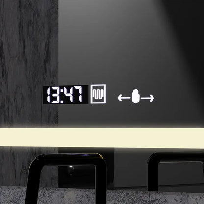 Oglinda LED Rectangulara, 80x60cm, Definition MotionGlow Marcello, Sistem Dezaburire, Ceas & Termometru, Lupa Cosmetica, Dimabila Oglinzi Marcello Default Title Alessandro Design